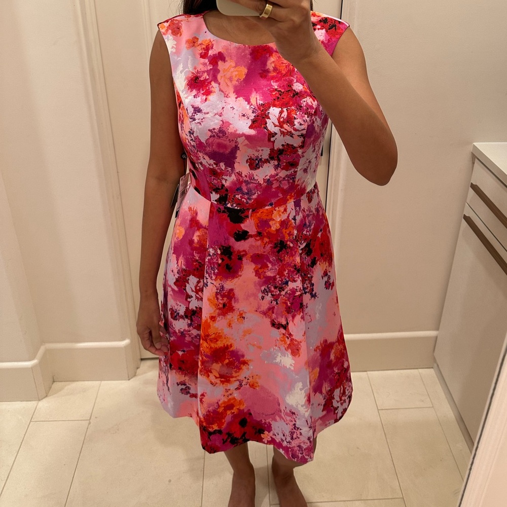 Adrianna Papell Pink Peach NWT Dress Medium 8